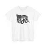 Farm Tractors USA Flag Patriotic Mens T-Shirt American Classic Harvester American Farmer Design Farmhouse Women Men Shirt - Image 3